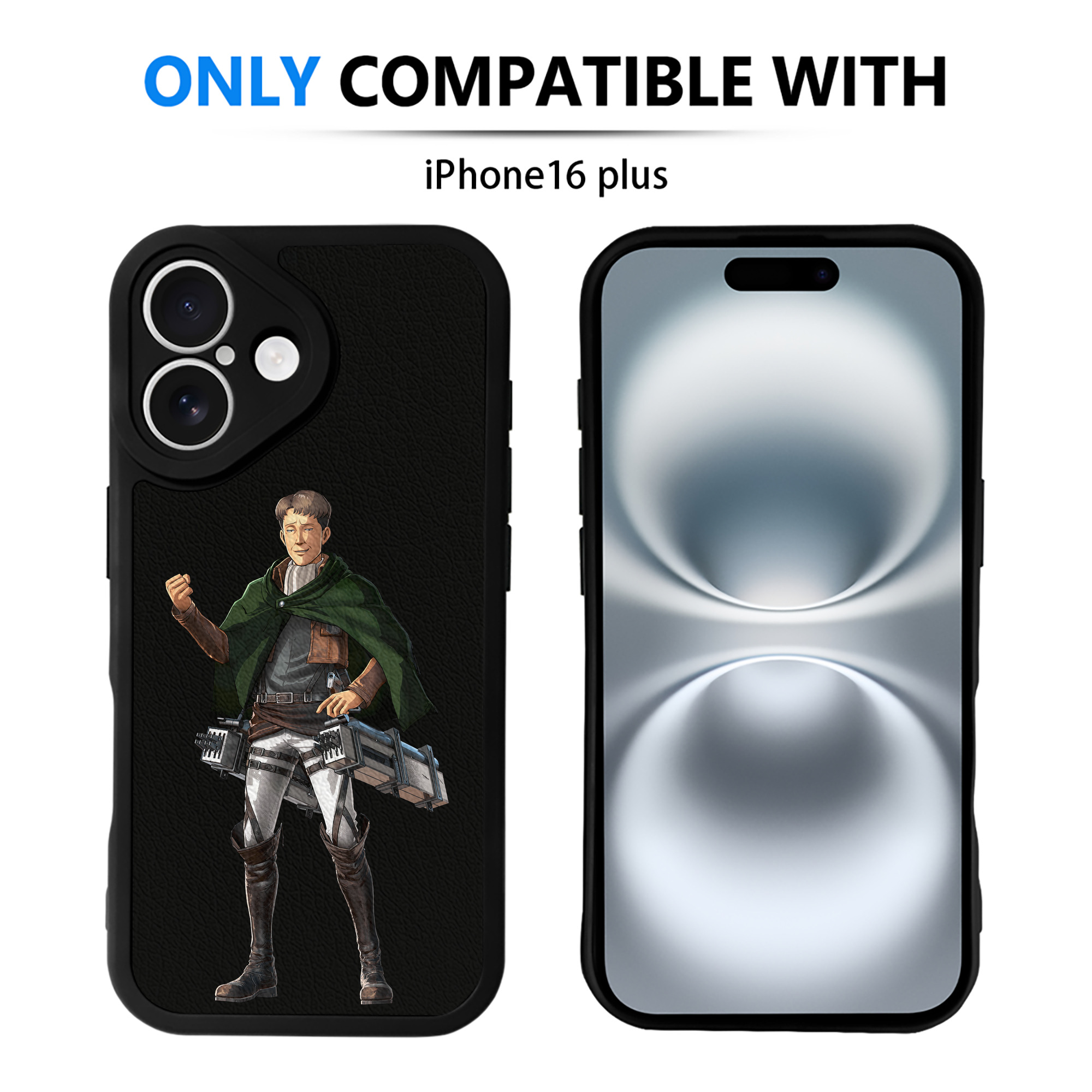 （画像用） 進撃の巨人 Attack on Titan 【iPhone 16シリーズ対応】シリコンスマホケース（レザー調） 材質：シリコン
